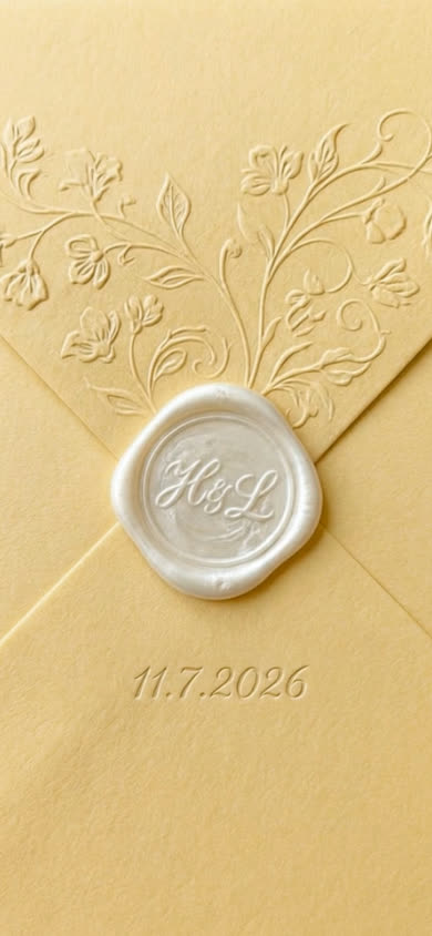 Dolce Vita Golden Wedding Invitation