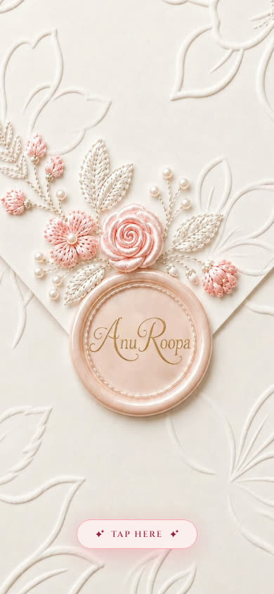 Pink Rose Wax Seal Wedding Invitation