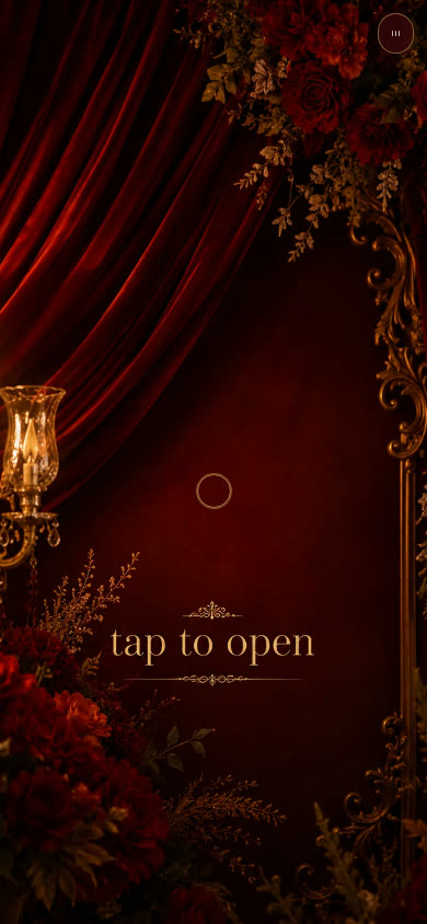 Royal Velvet Curtain Wedding Invitation