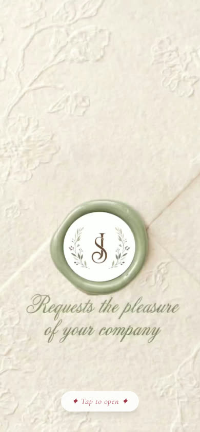 Ivory Wax Seal Wedding Invitation