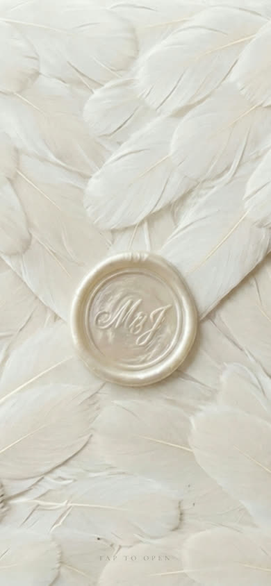Swan Feathers Save the Date