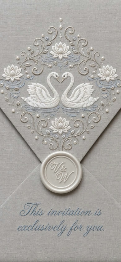 Odette Swan Wedding Invitation